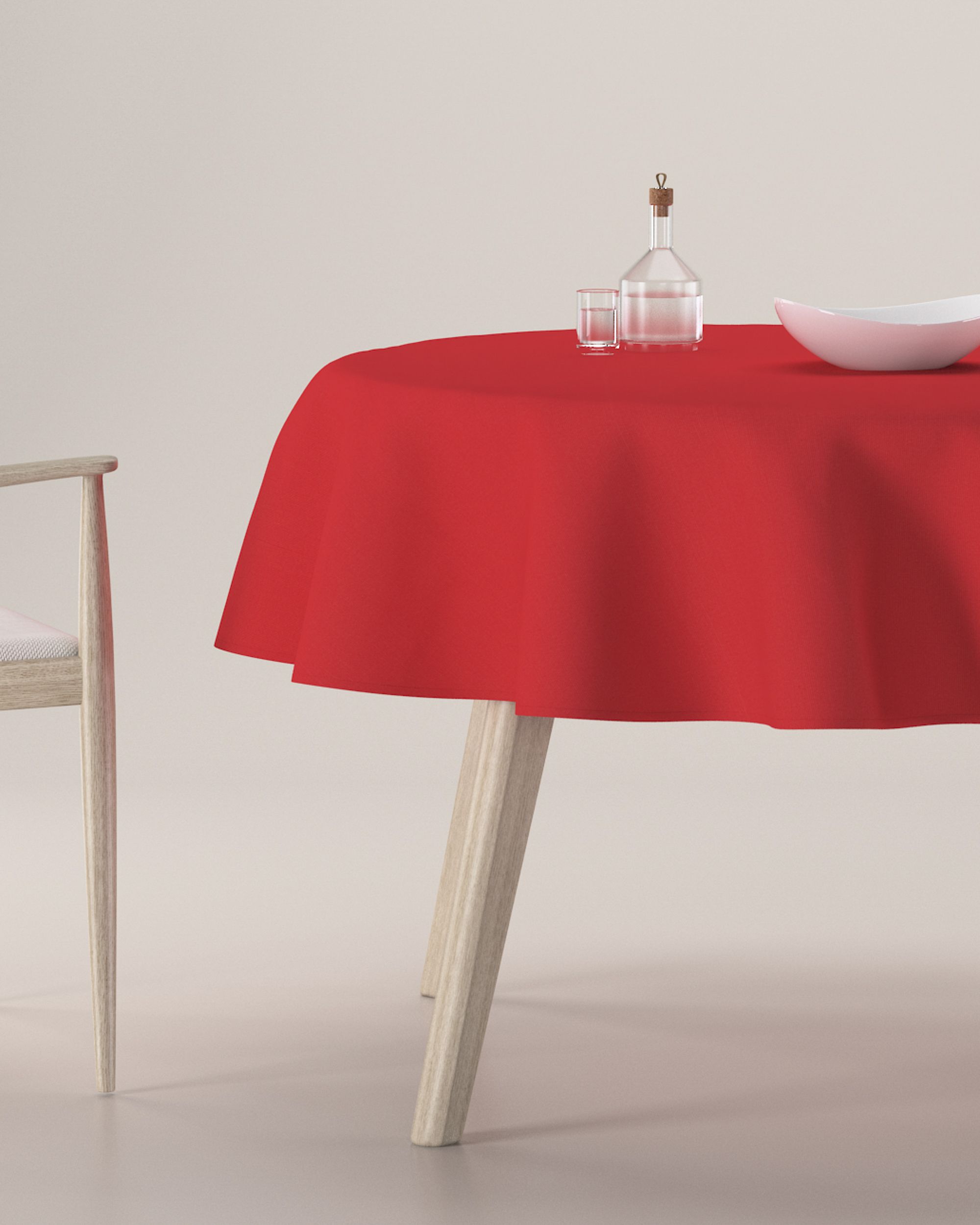Runde Tischdecke Farbe rot