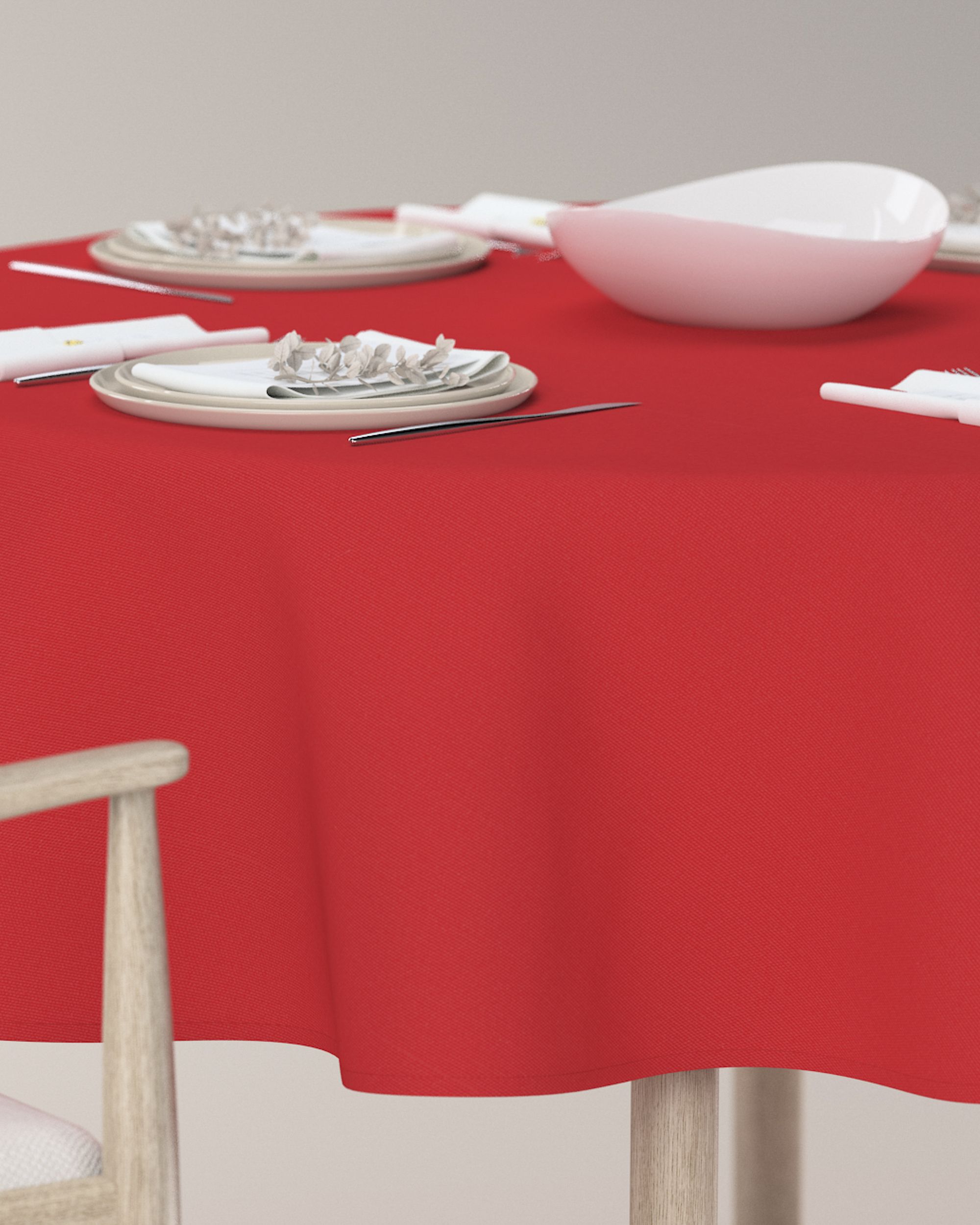 Runde Tischdecke Farbe rot (hover)