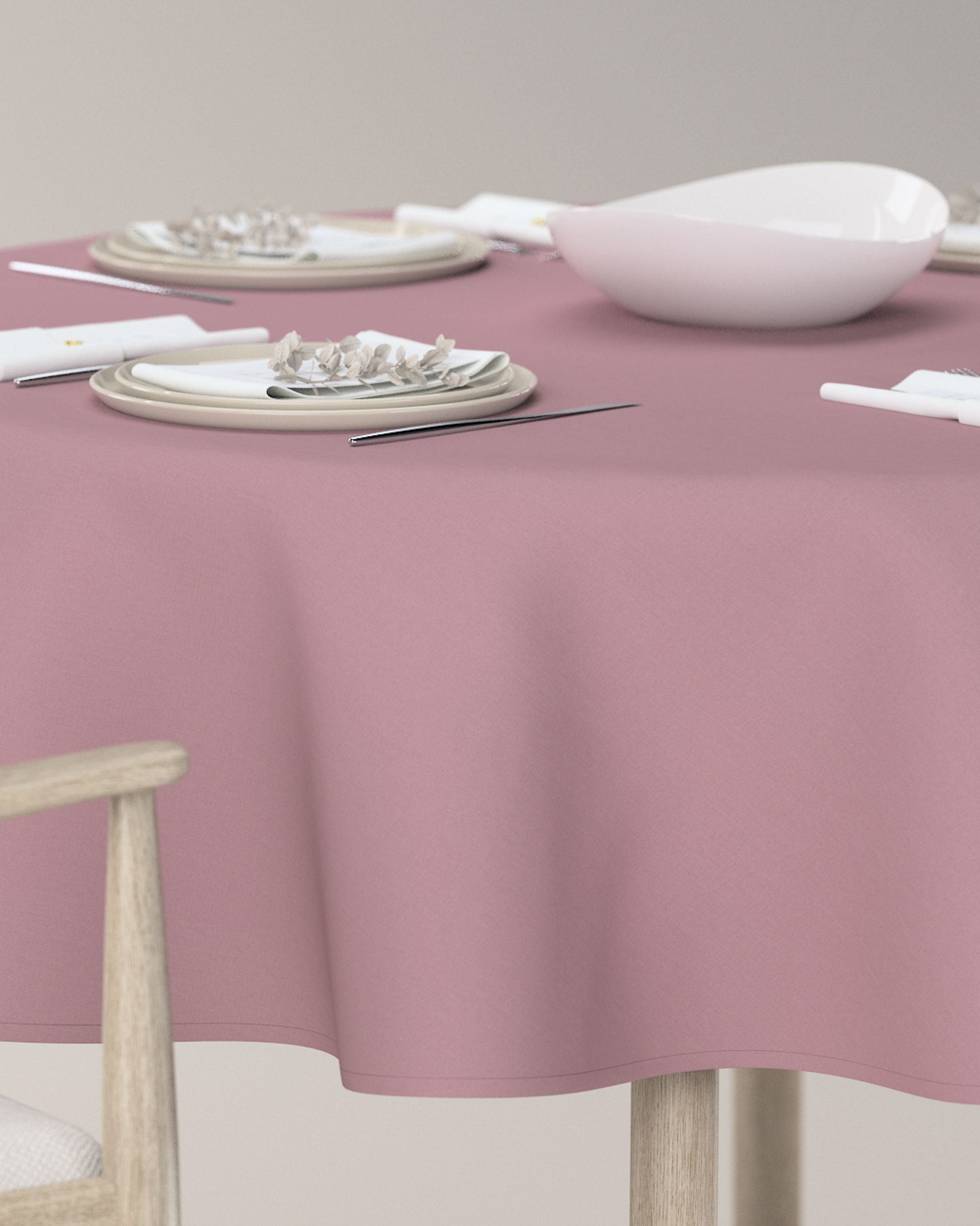 Runde Tischdecke Farbe rosa (hover)