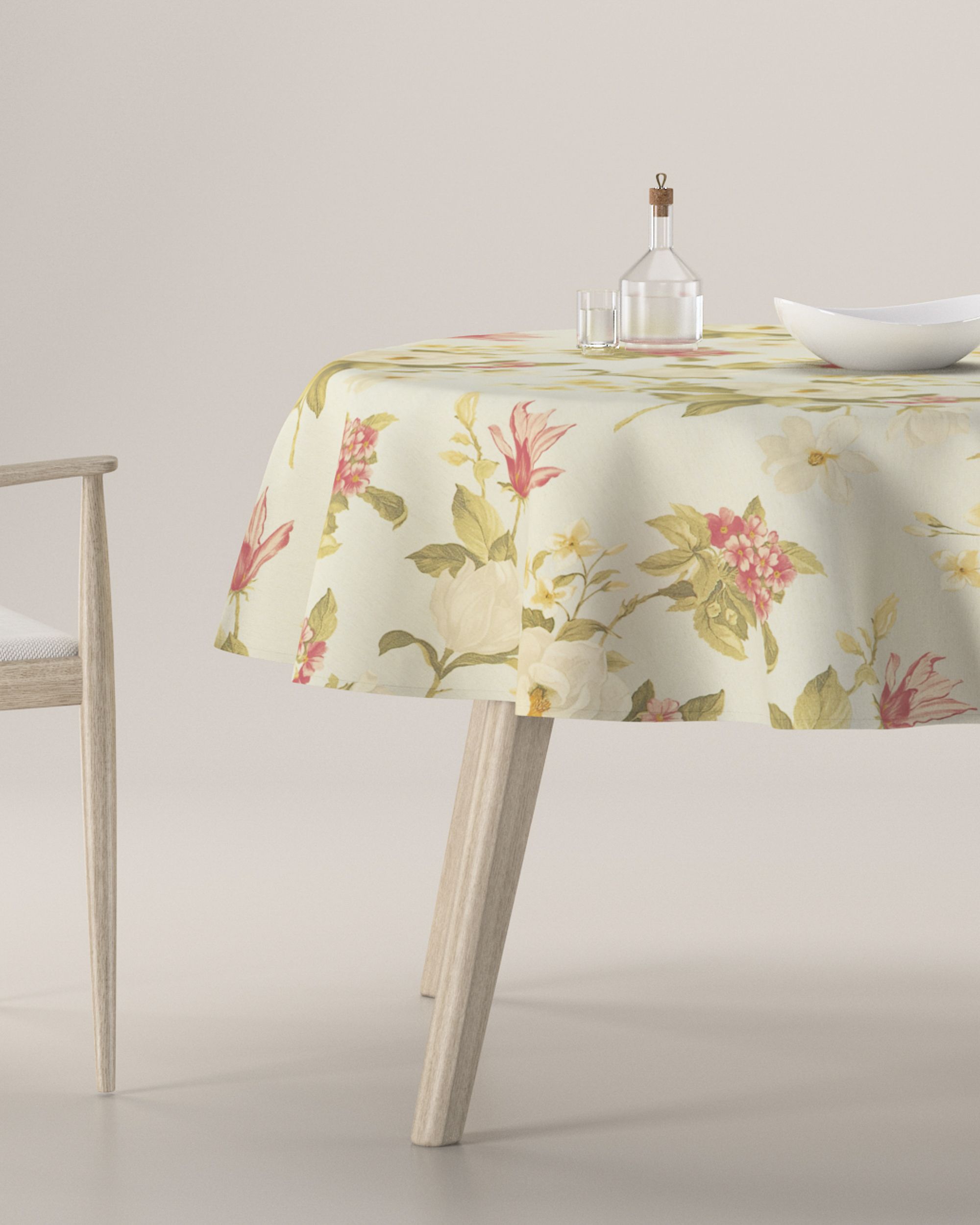 Runde Tischdecke Farbe bunt Stoff gemustert