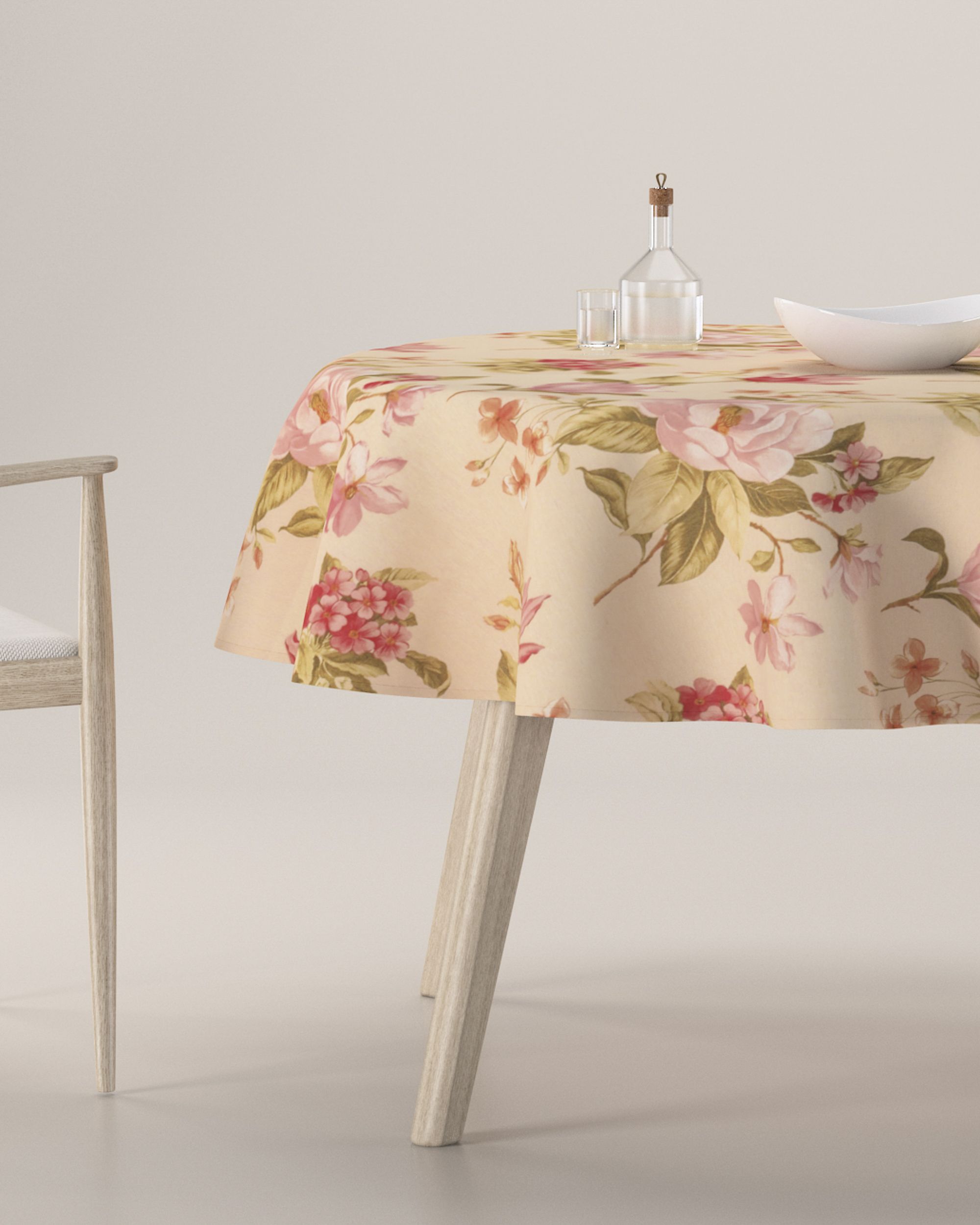Runde Tischdecke Farbe bunt Stoff gemustert