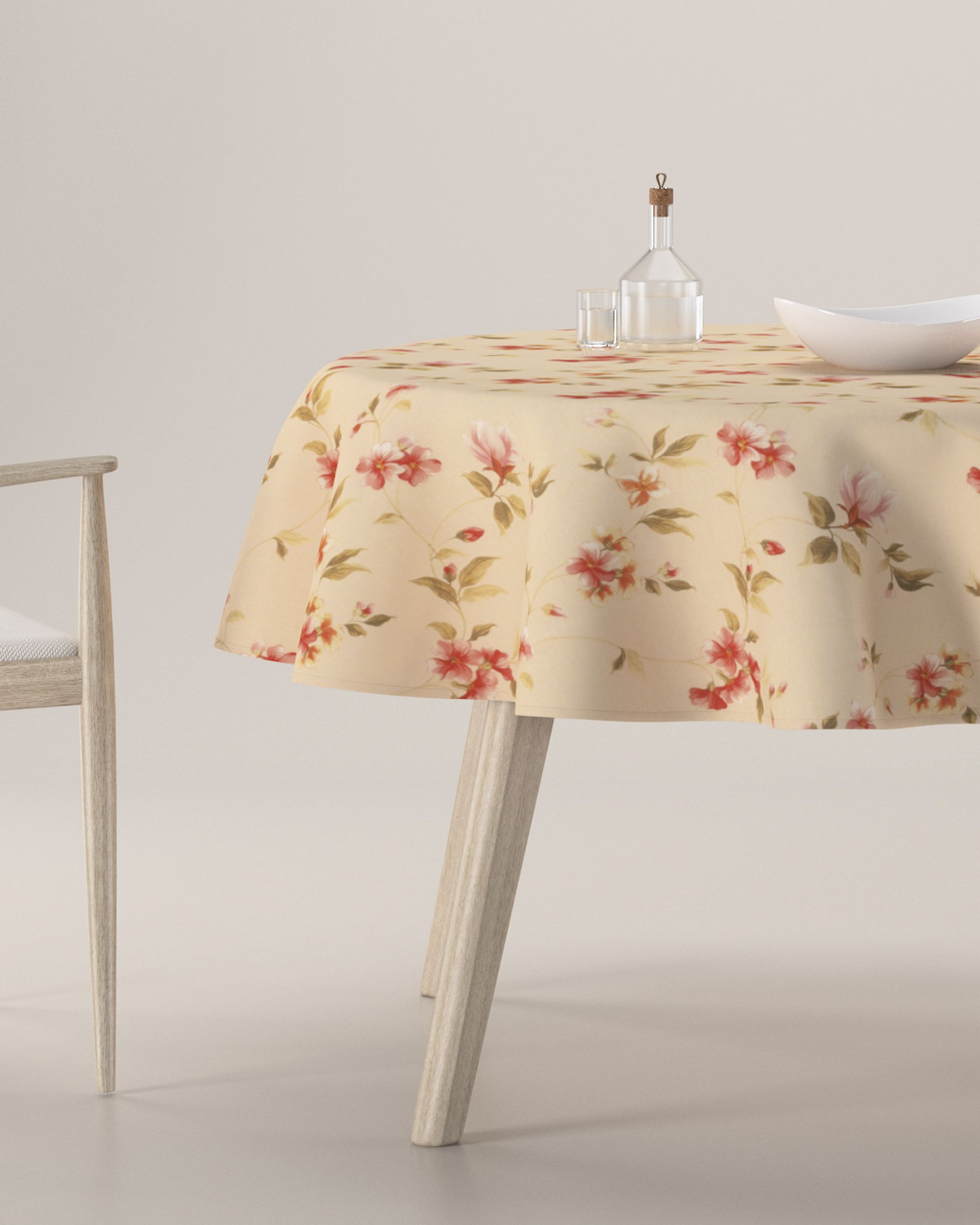 Runde Tischdecke Farbe bunt Stoff gemustert