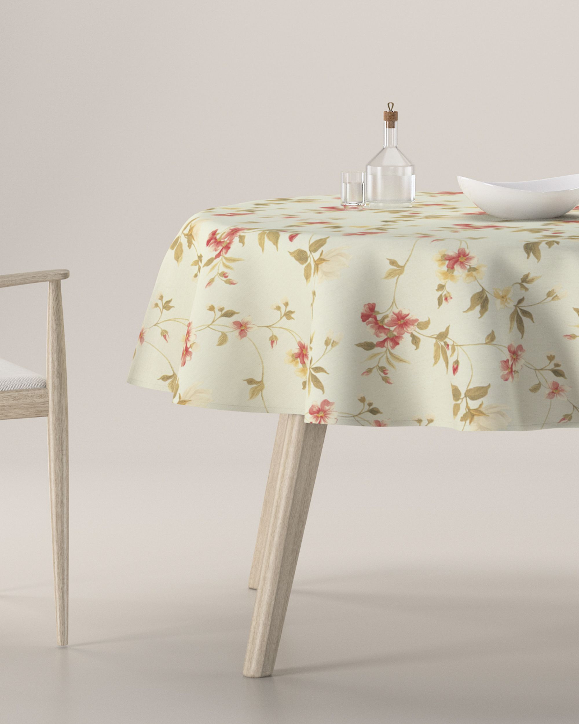 Runde Tischdecke Farbe bunt Stoff gemustert
