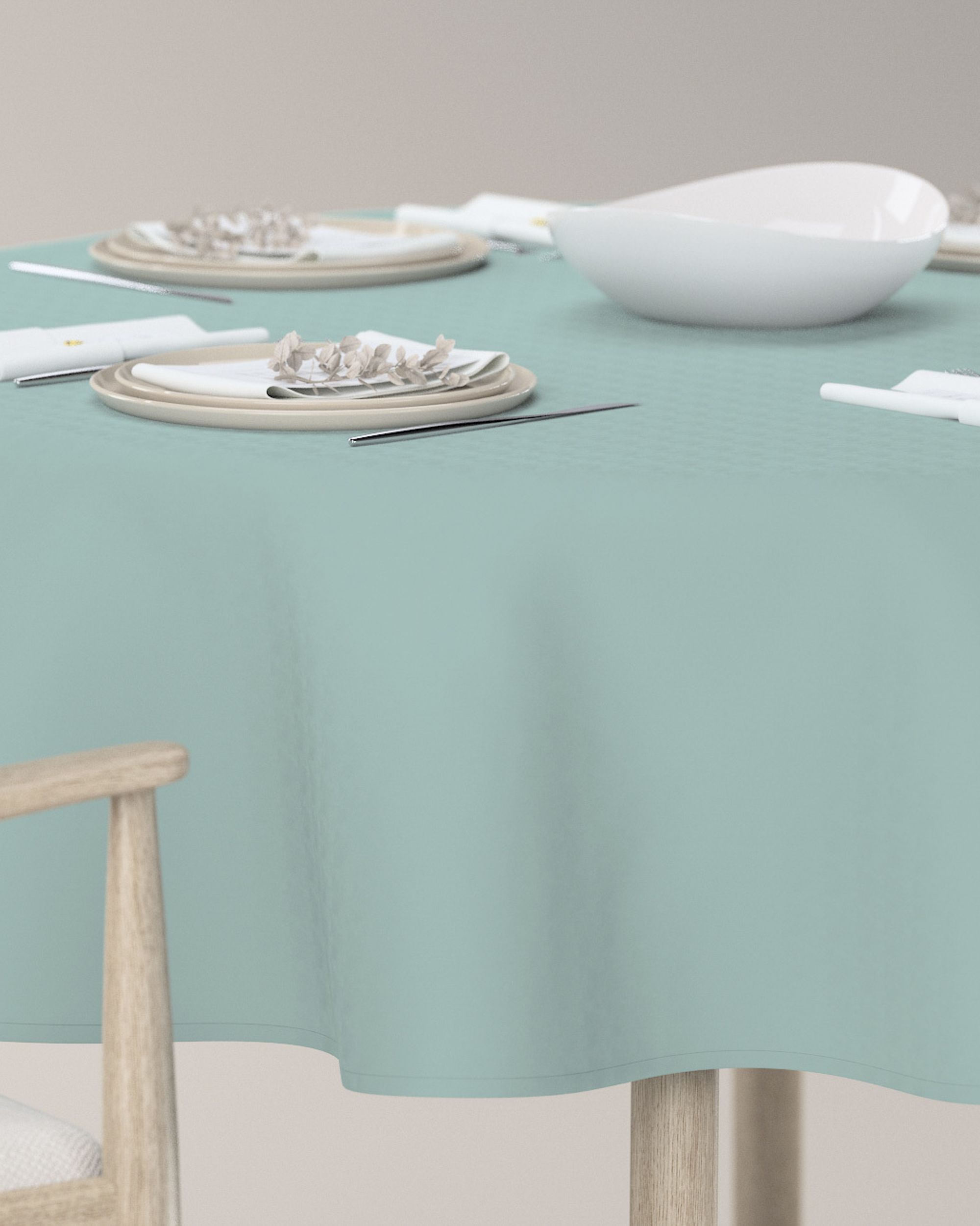 Runde Tischdecke Farbe blau (hover)