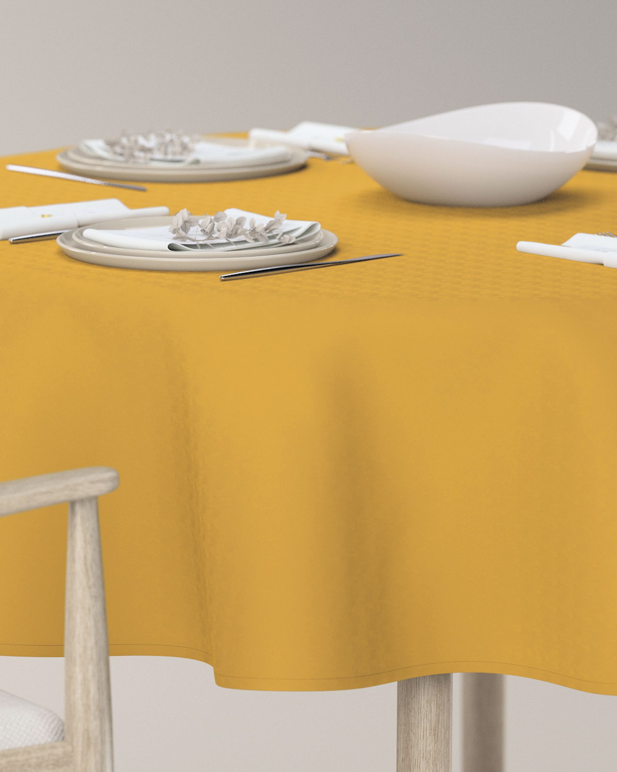 Runde Tischdecke Farbe gelb (hover)