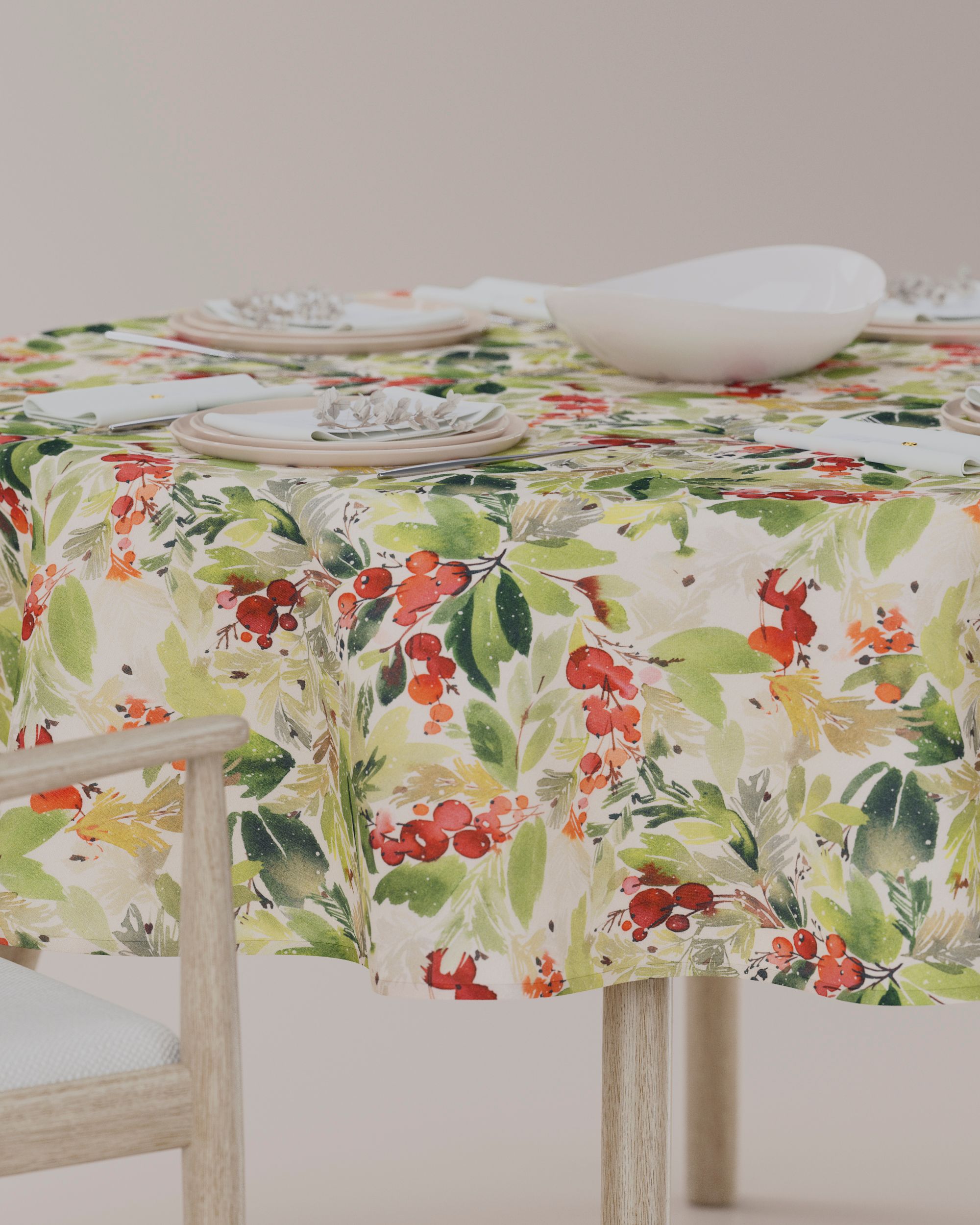 Runde Tischdecke Farbe bunt Stoff gemustert (hover)