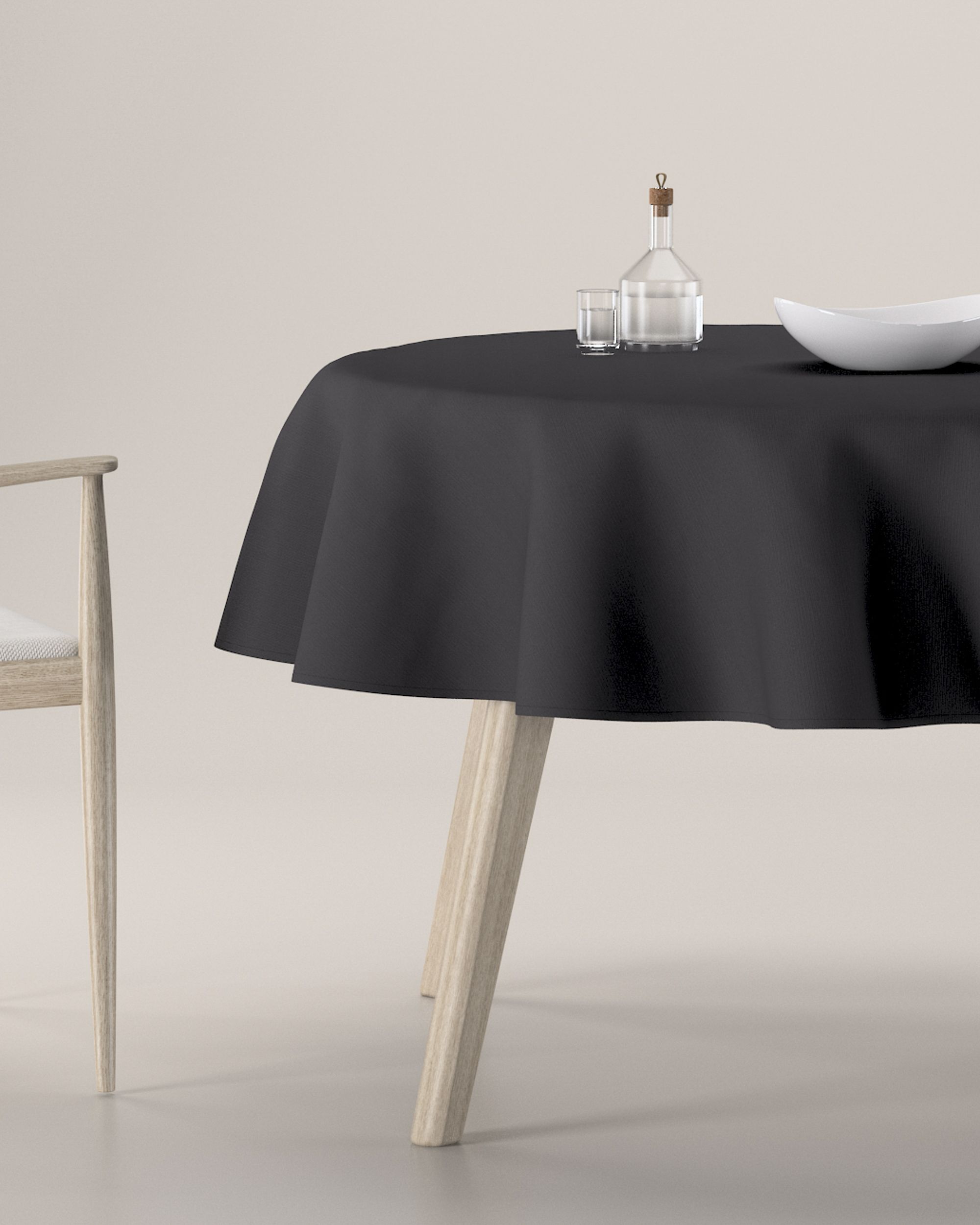 Runde Tischdecke Farbe grau