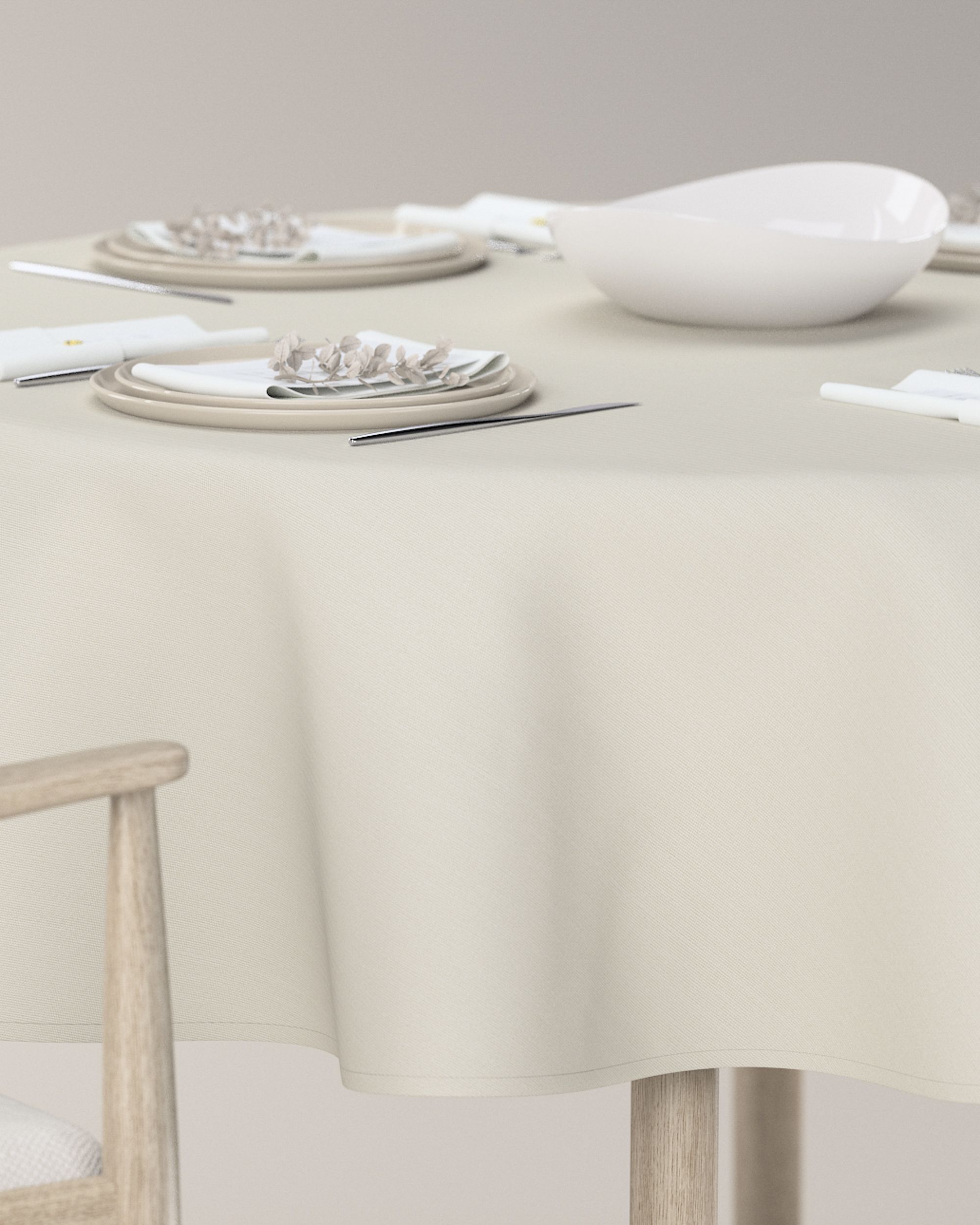 Runde Tischdecke Farbe grau (hover)