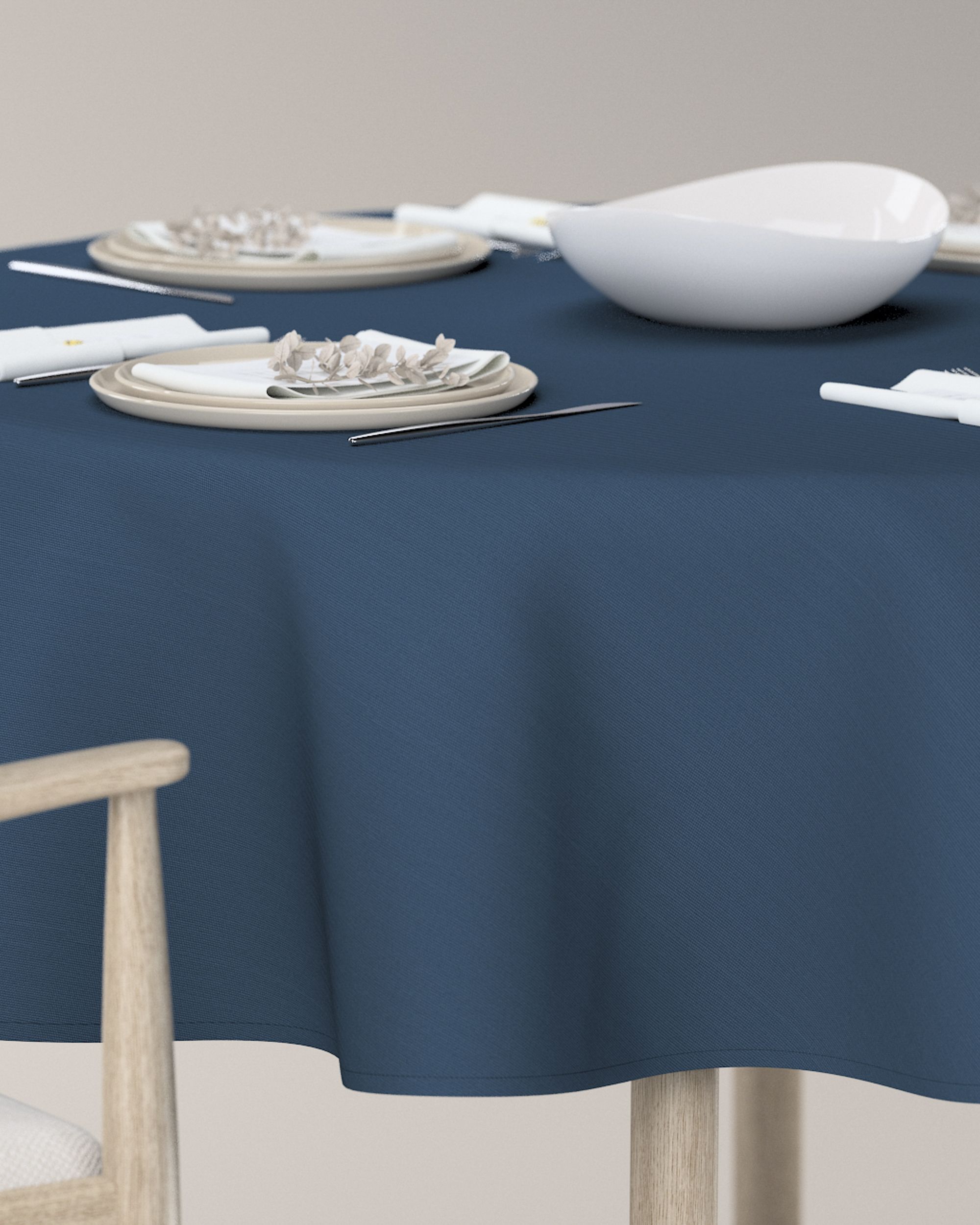Runde Tischdecke Farbe dunkelblau (hover)