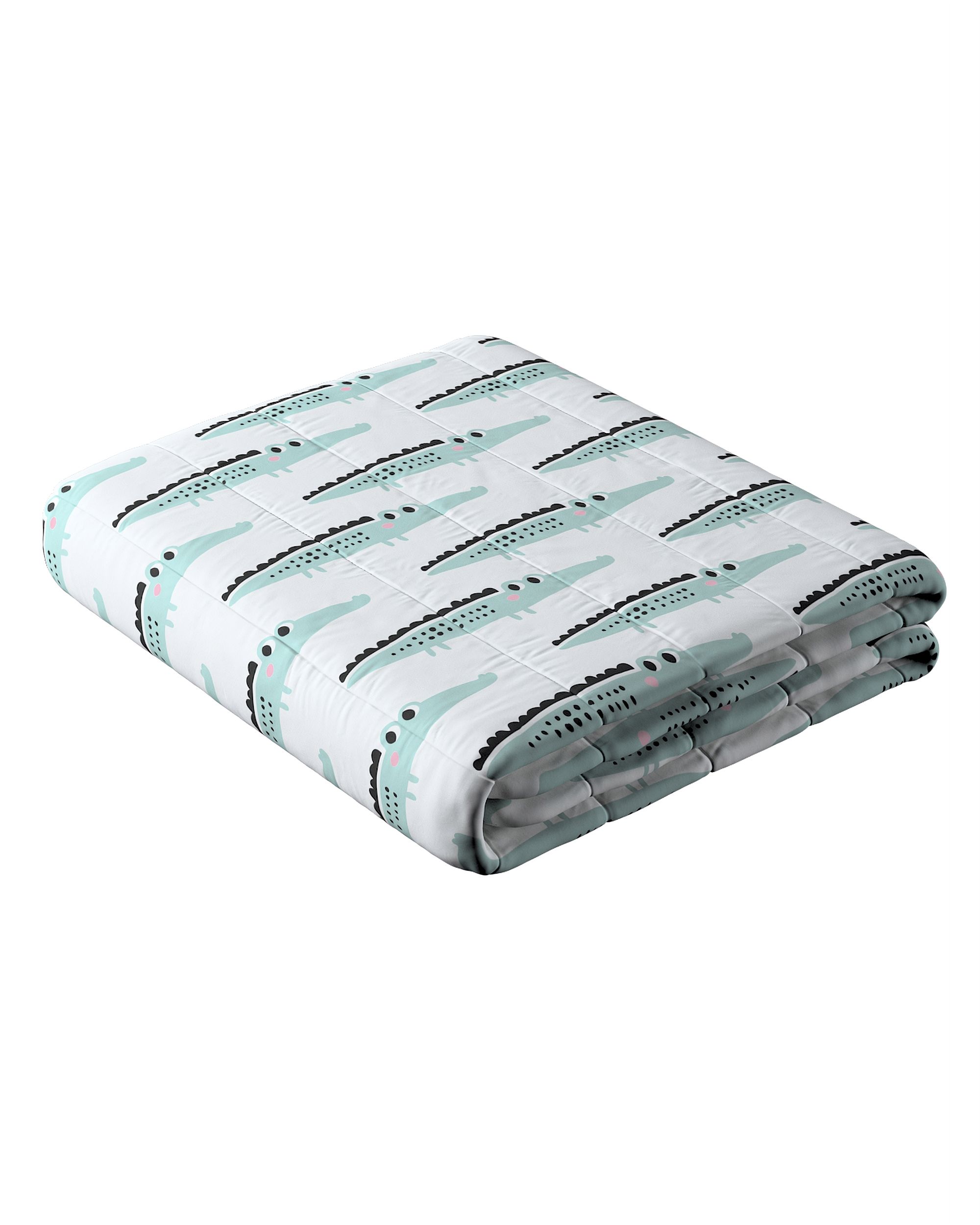 Tagesdecke mit Streifen-Steppung Farbe grün Stoff gemustert