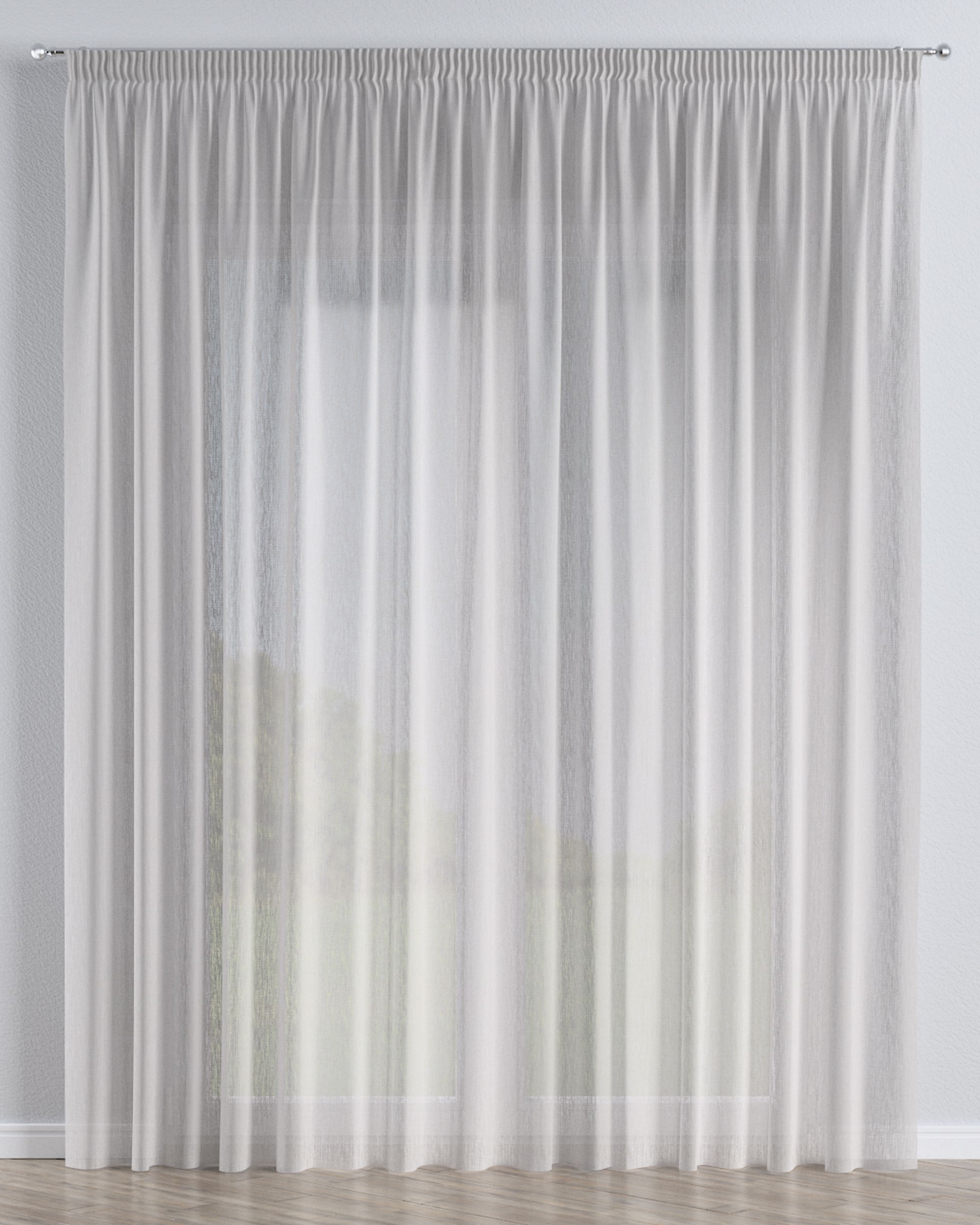 Gardine mit Kräuselband Farbe beige Stoff halbtransparent, strukturiert