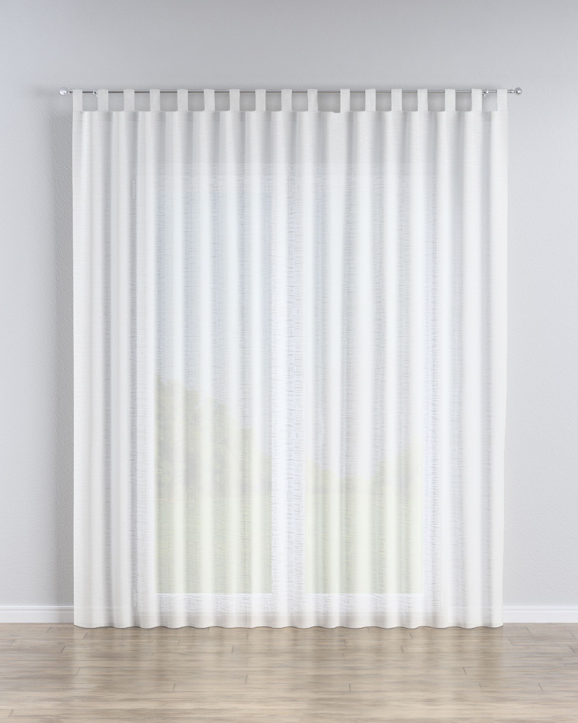 Gardine mit Schlaufen Farbe creme Stoff halbtransparent, strukturiert