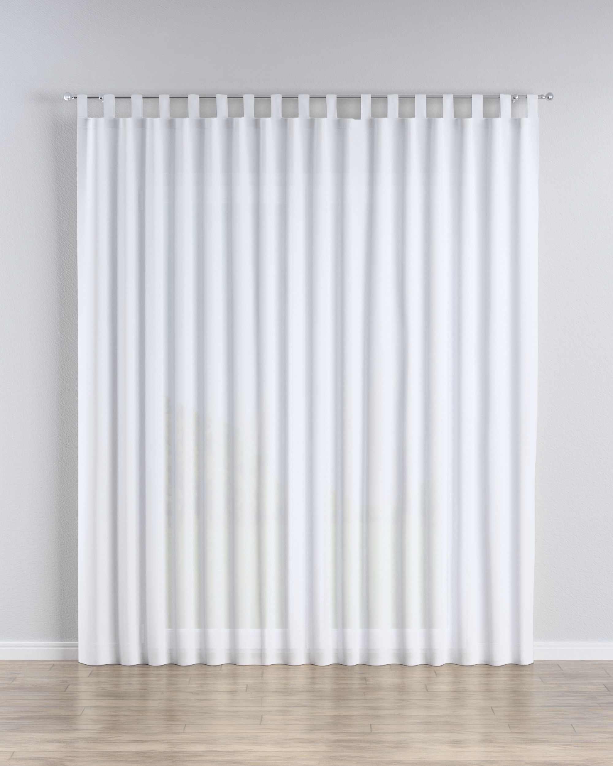 Gardine mit Schlaufen Farbe weiß Stoff halbtransparent, strukturiert
