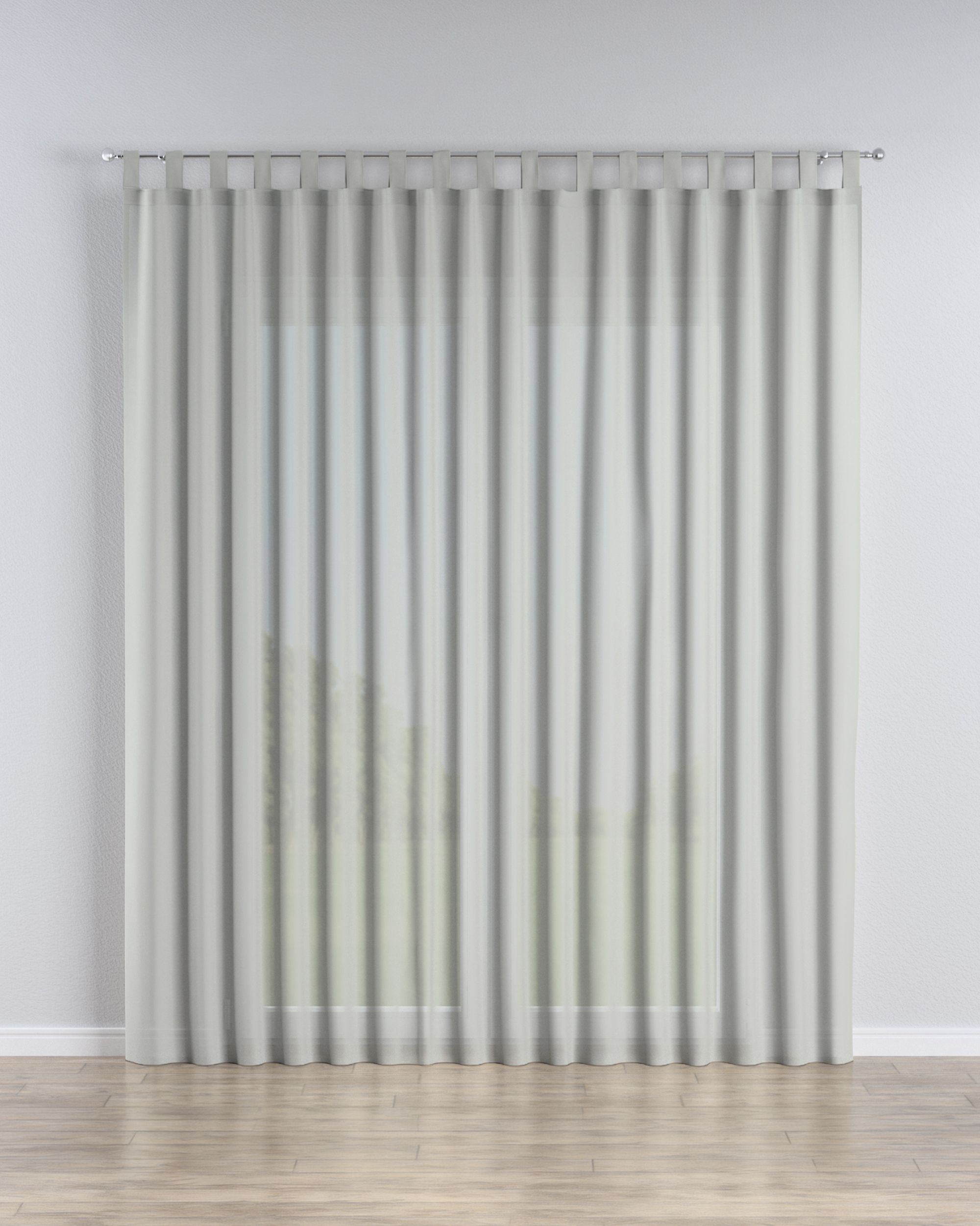 Gardine mit Schlaufen Farbe creme Stoff halbtransparent, strukturiert