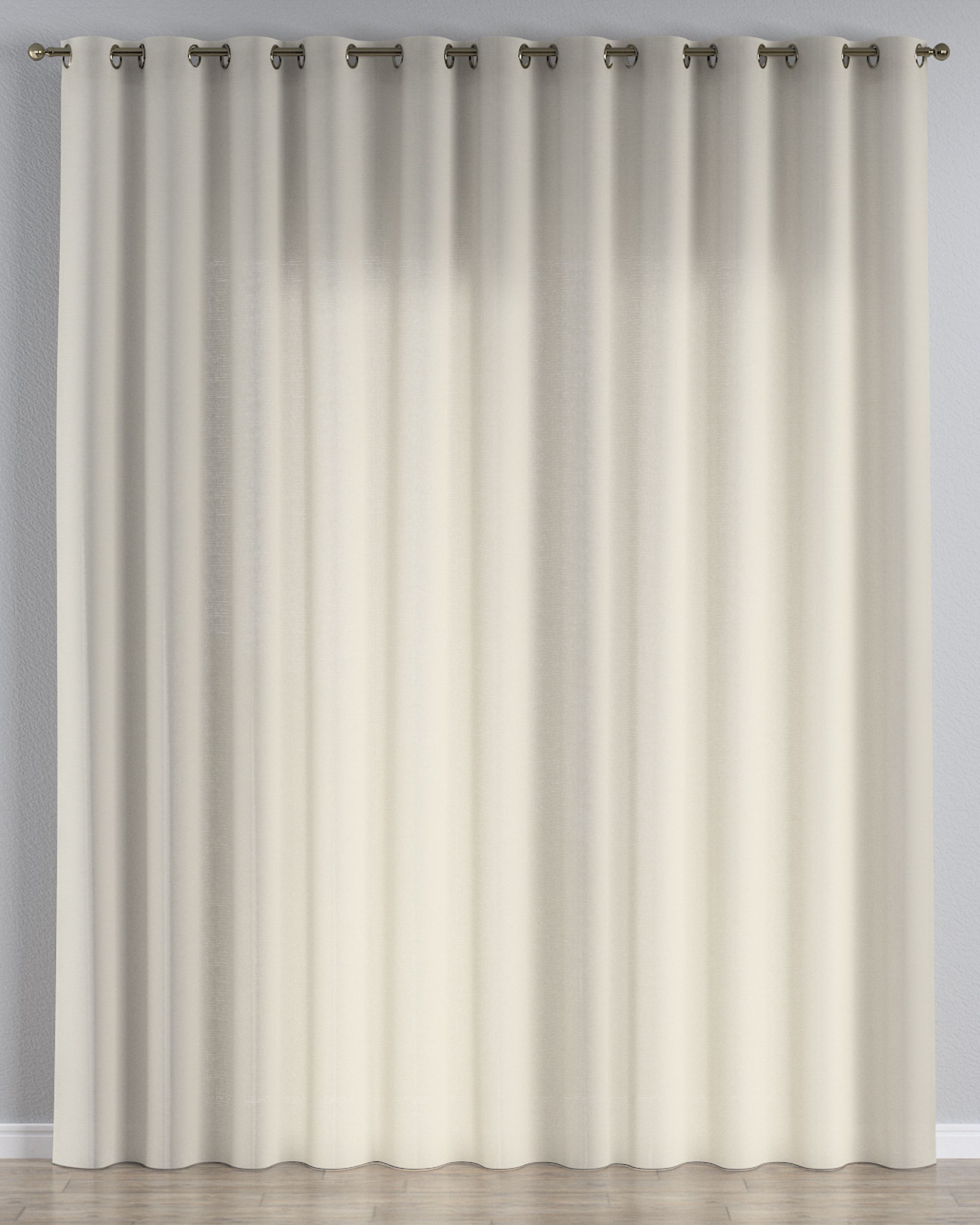 Gardine mit Ösen Farbe beige Stoff halbtransparent, strukturiert