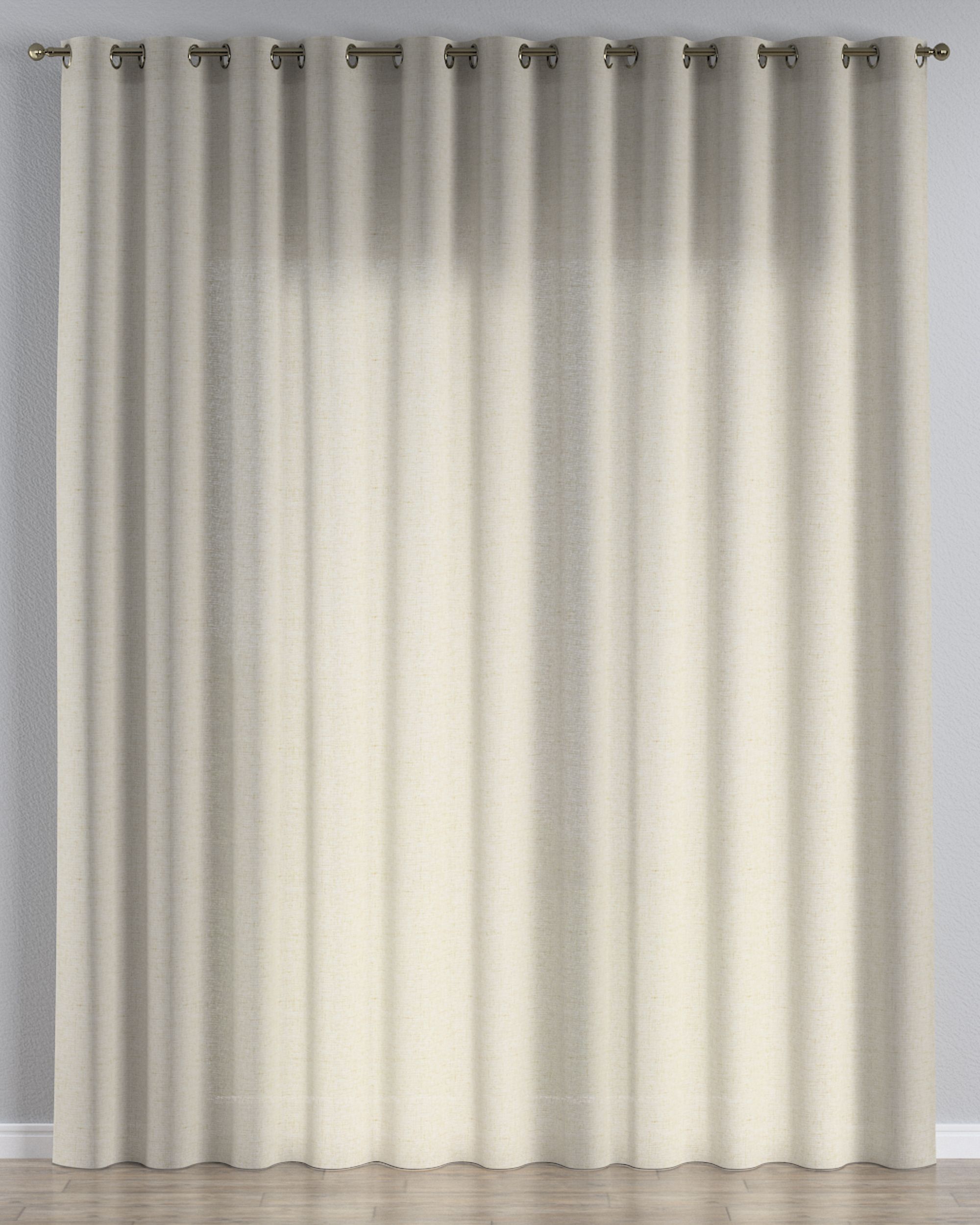 Gardine mit Ösen Farbe beige Stoff halbtransparent