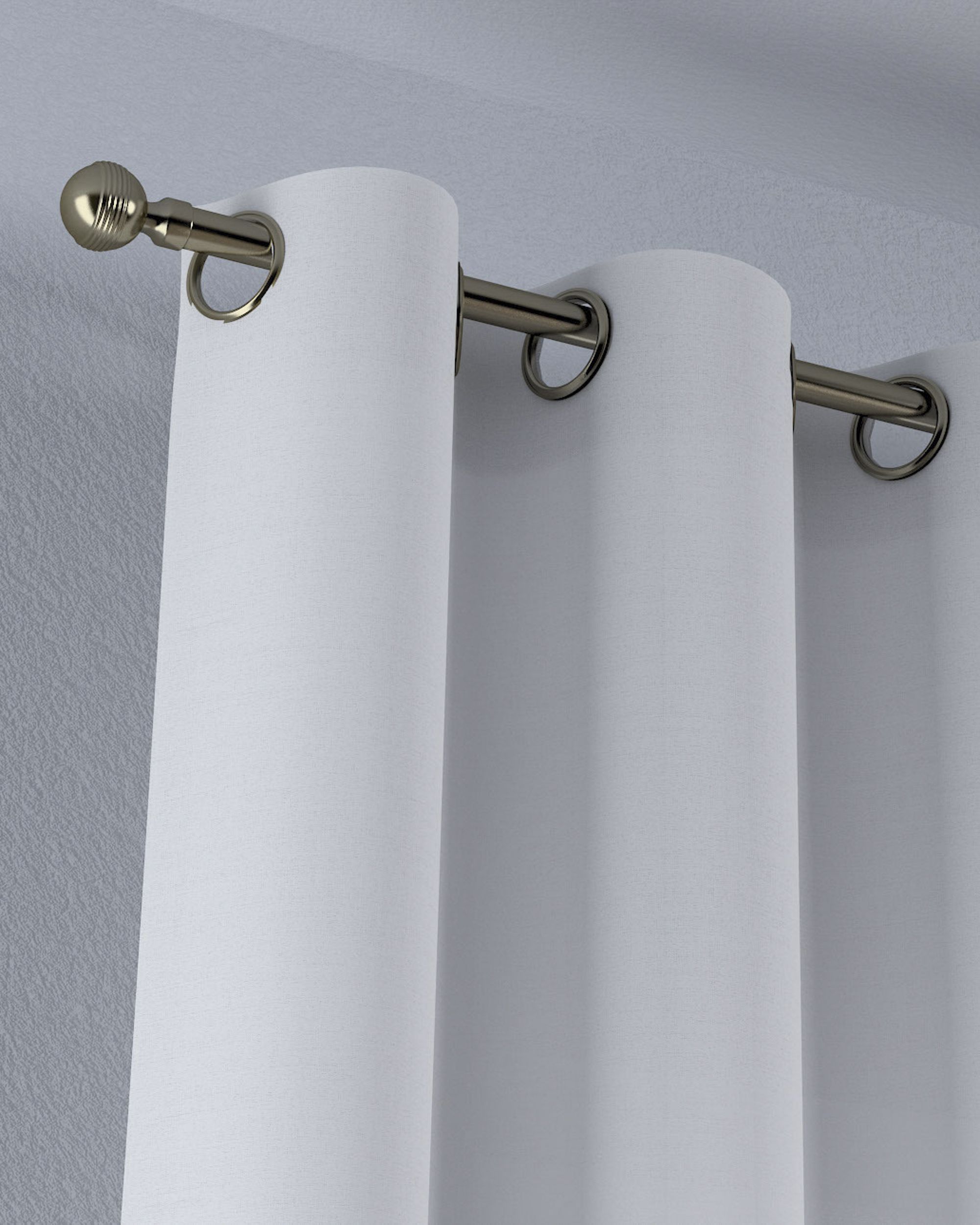 Gardine mit Ösen Farbe creme Stoff halbtransparent, strukturiert (hover)