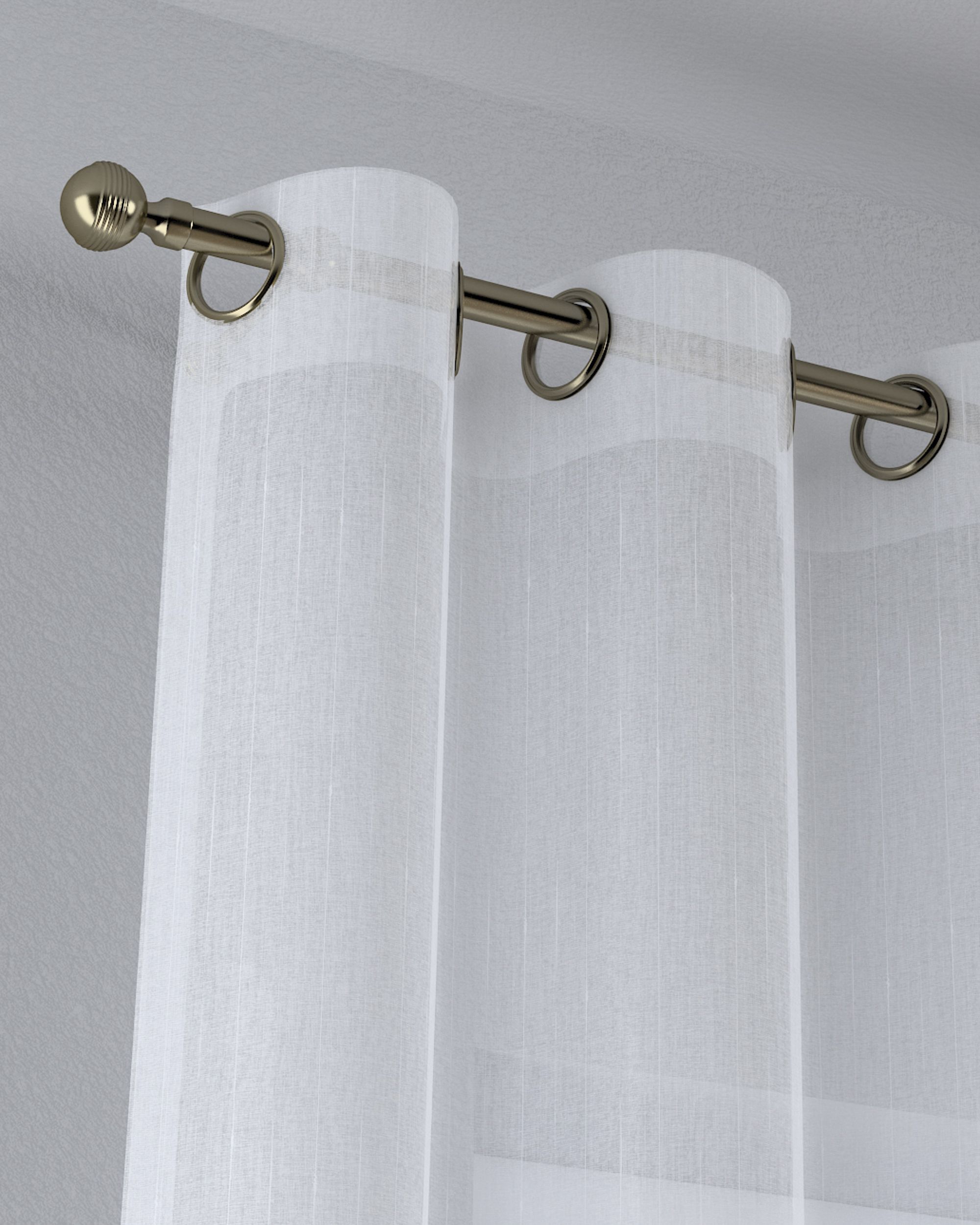 Gardine mit Ösen Farbe creme Stoff halbtransparent, strukturiert, gemustert (hover)