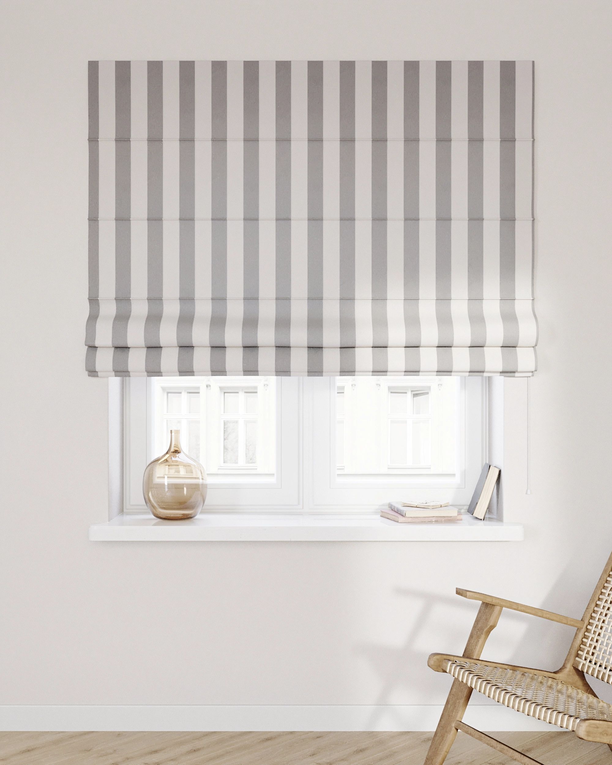Raffrollo Capri Farbe grau Stoff gemustert (hover)