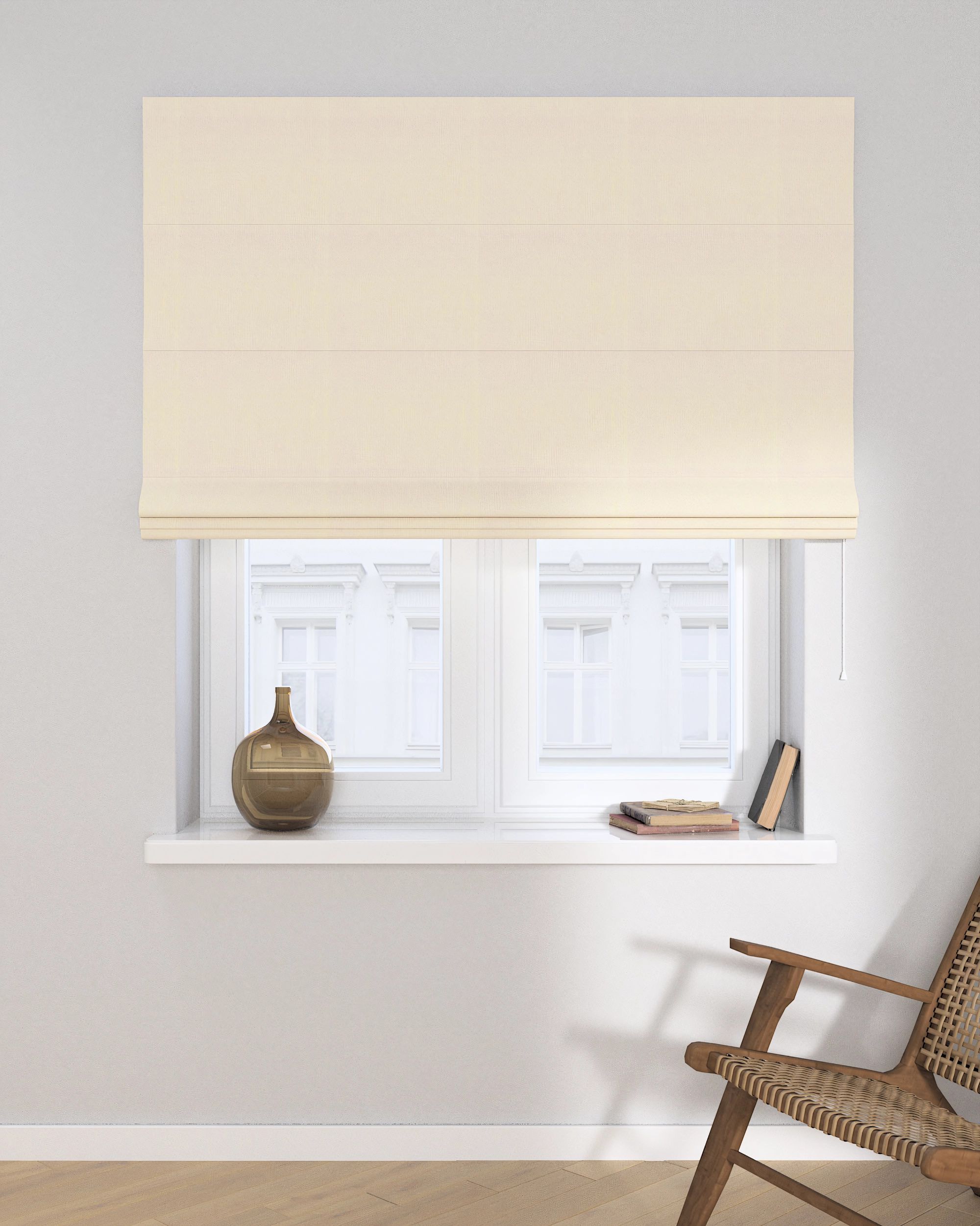 Raffrollo Capri Farbe beige Stoff verdunkelnd (hover)