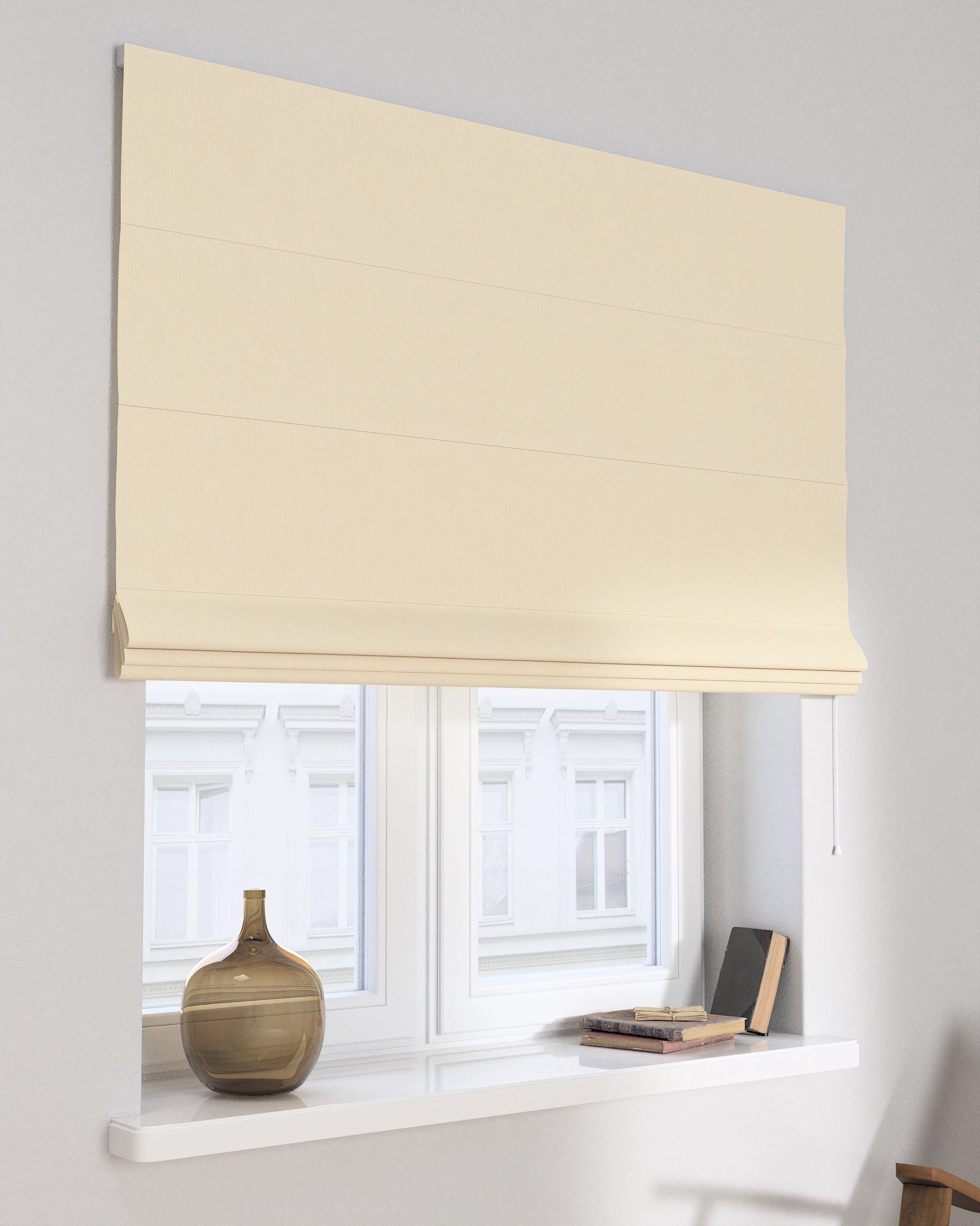 Raffrollo Capri Farbe beige Stoff verdunkelnd