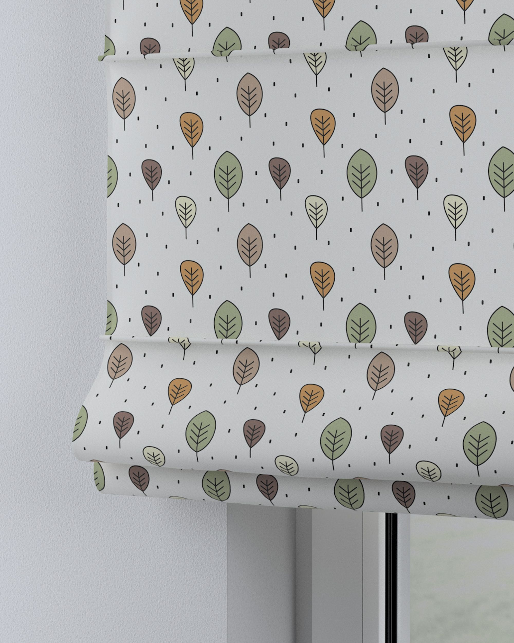 Raffrollo Capri Farbe braun Stoff gemustert (hover)
