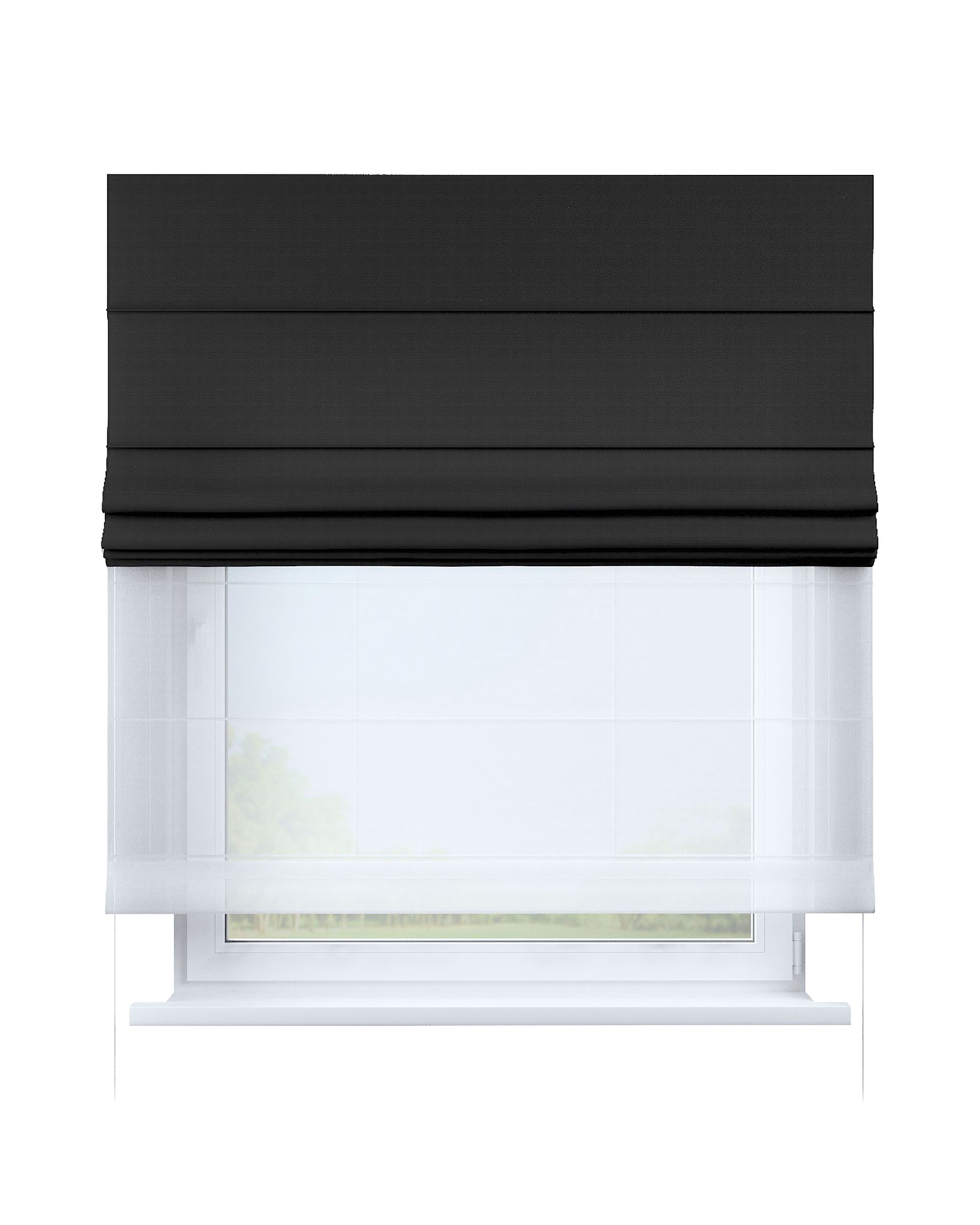 Doppelraffrollo Duo Farbe schwarz