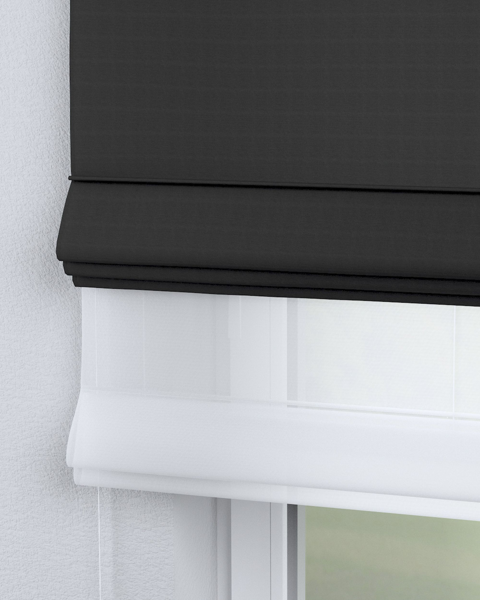 Doppelraffrollo Duo Farbe schwarz (hover)
