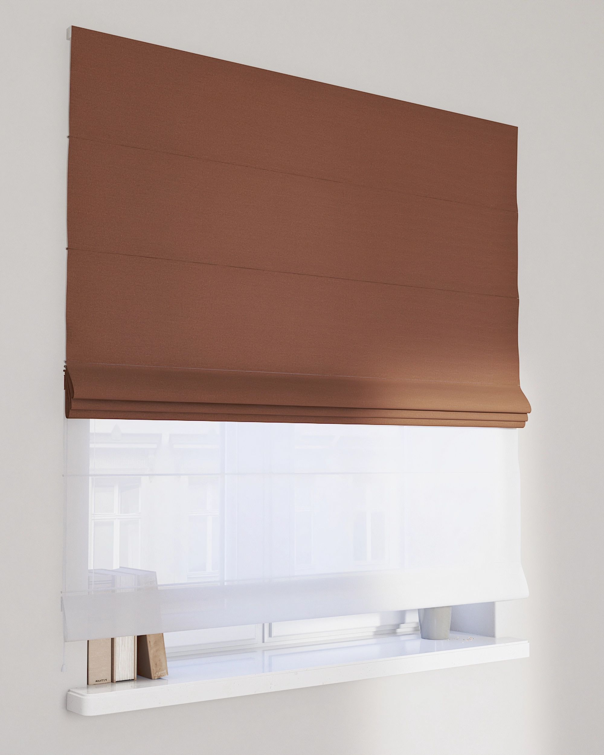 Doppelraffrollo Duo Farbe braun