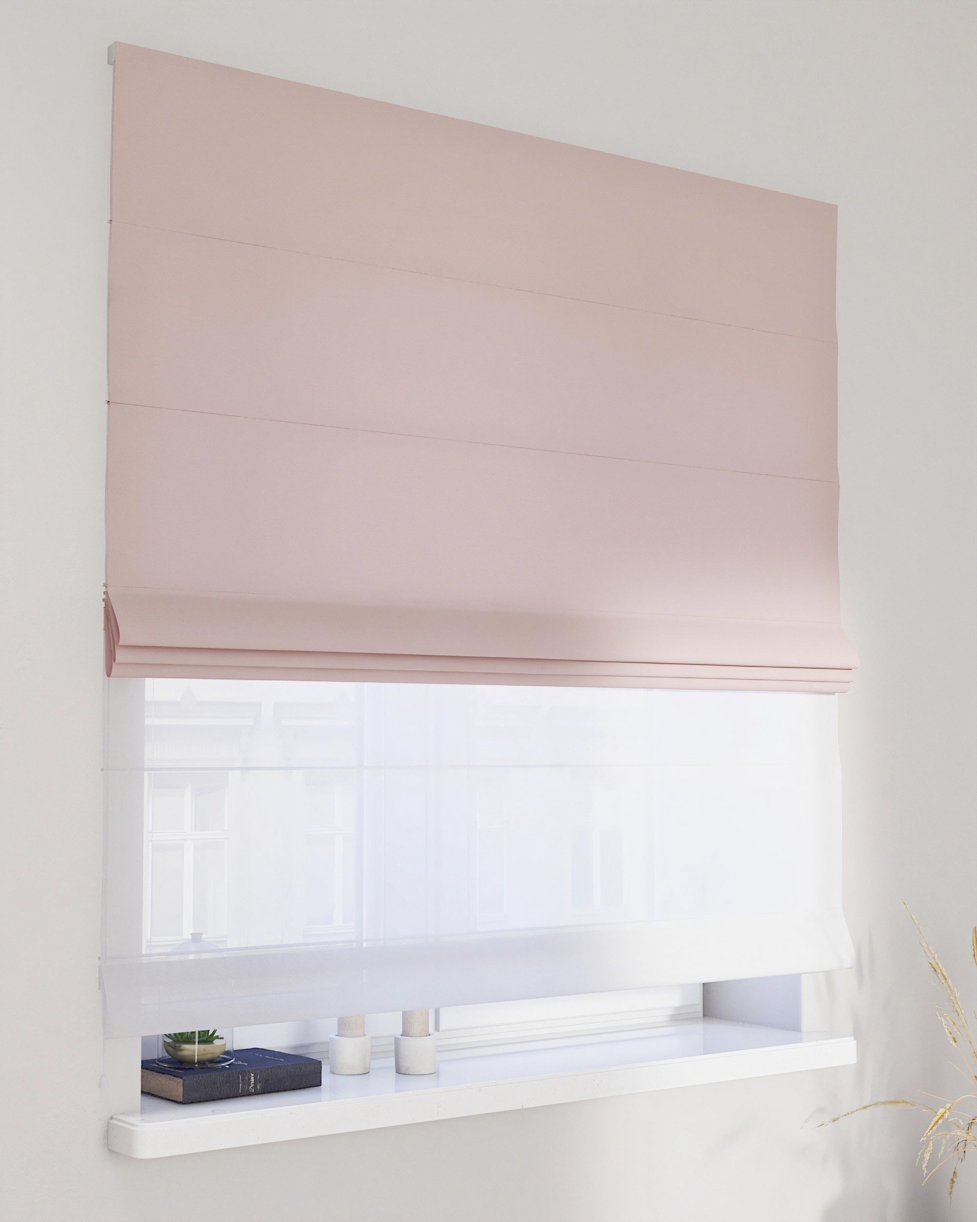 Doppelraffrollo Duo Farbe rosa