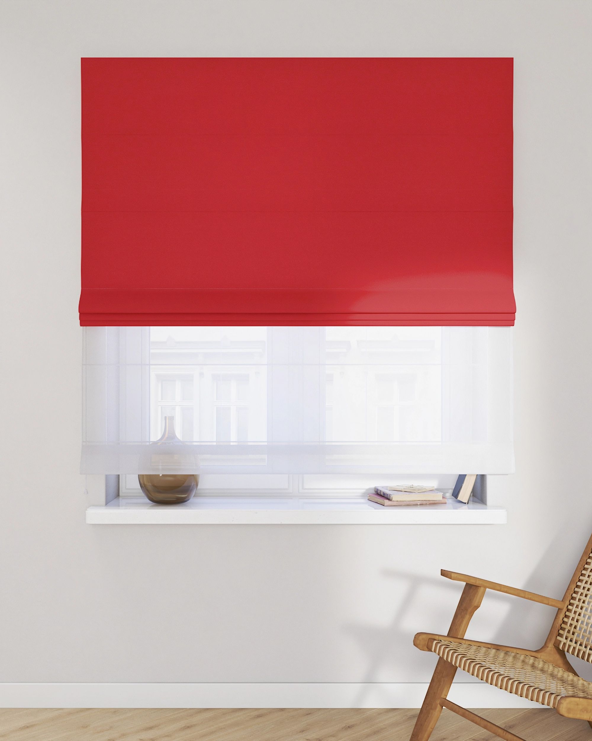 Doppelraffrollo Duo Farbe rot (hover)