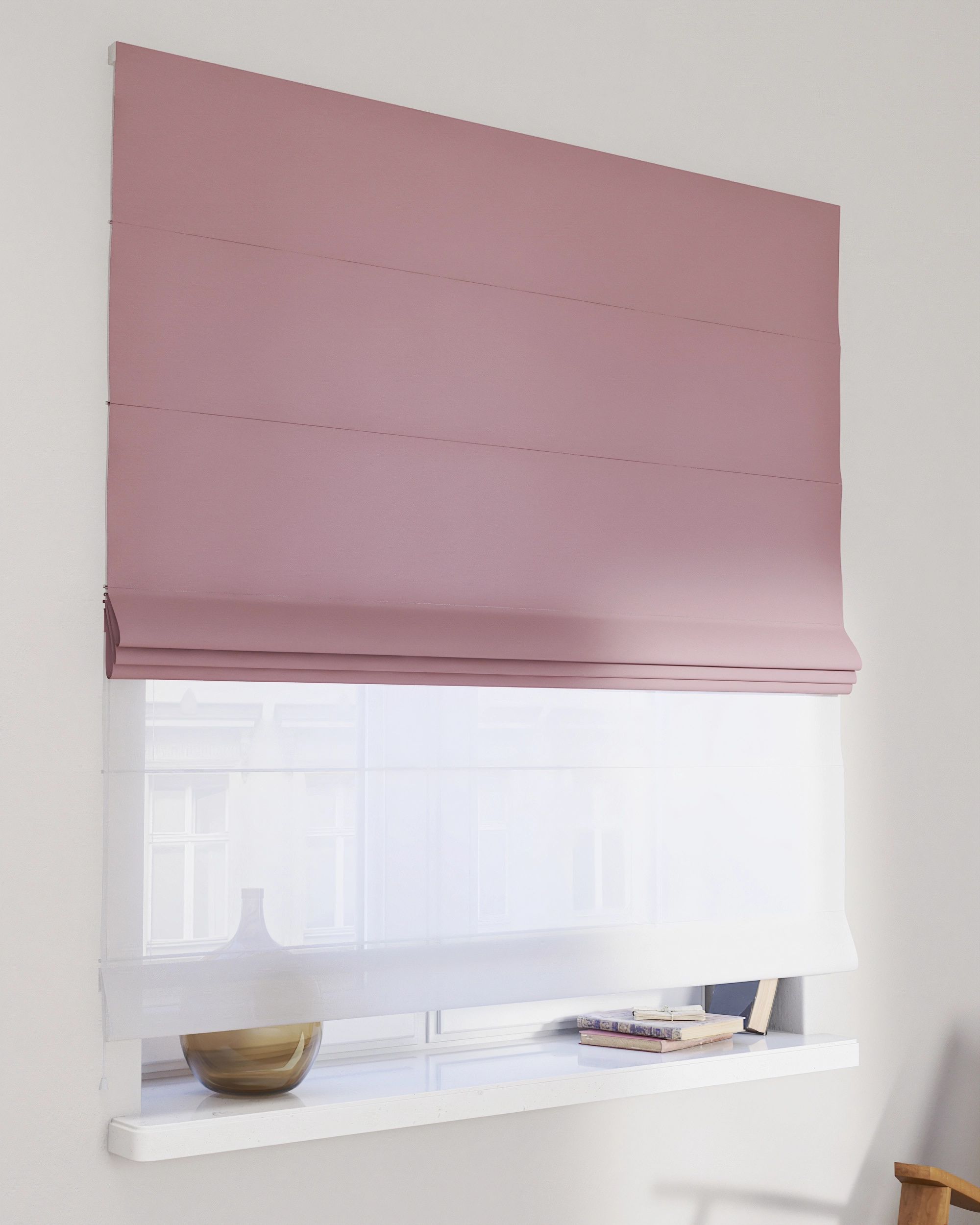 Doppelraffrollo Duo Farbe rosa