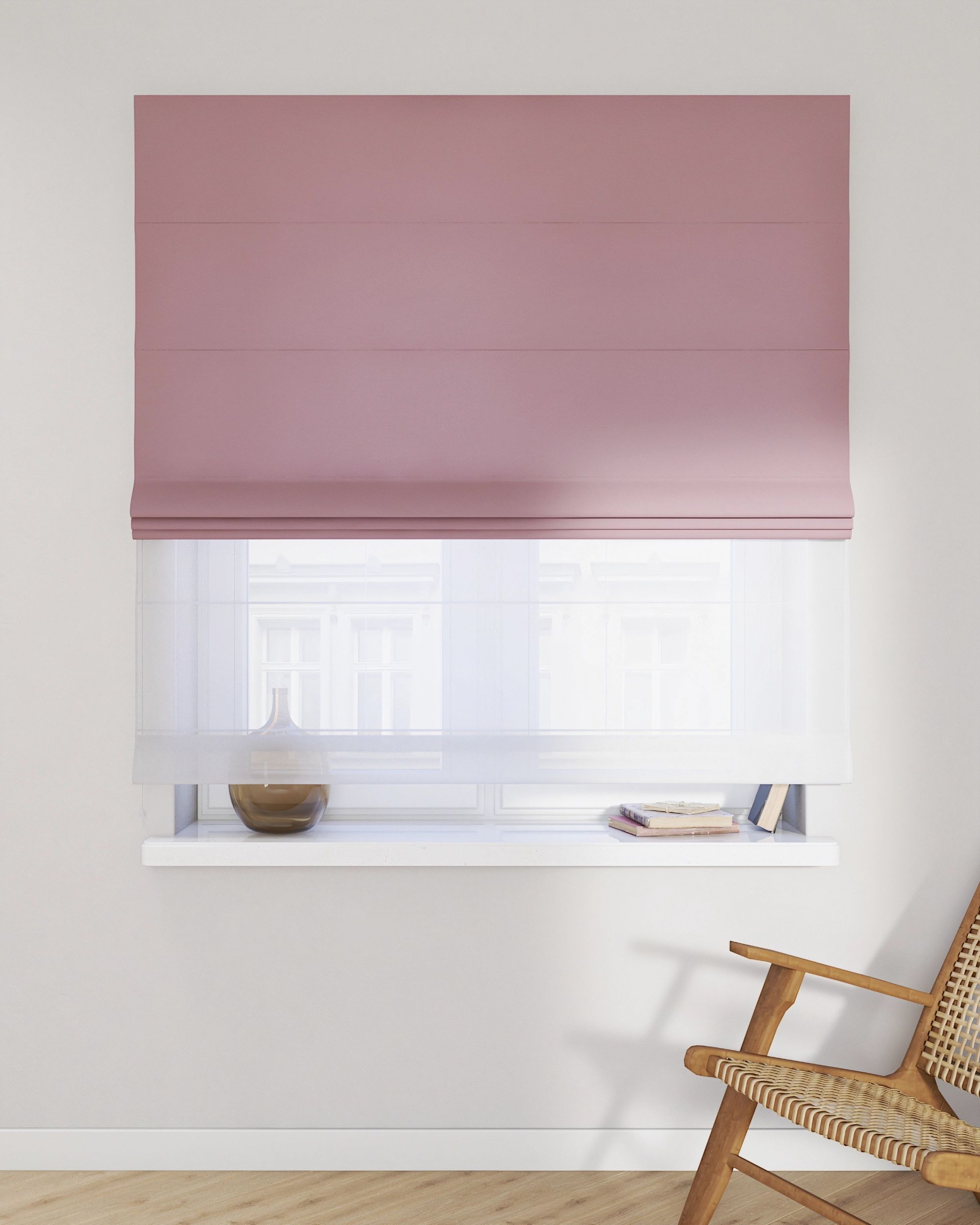 Doppelraffrollo Duo Farbe rosa (hover)