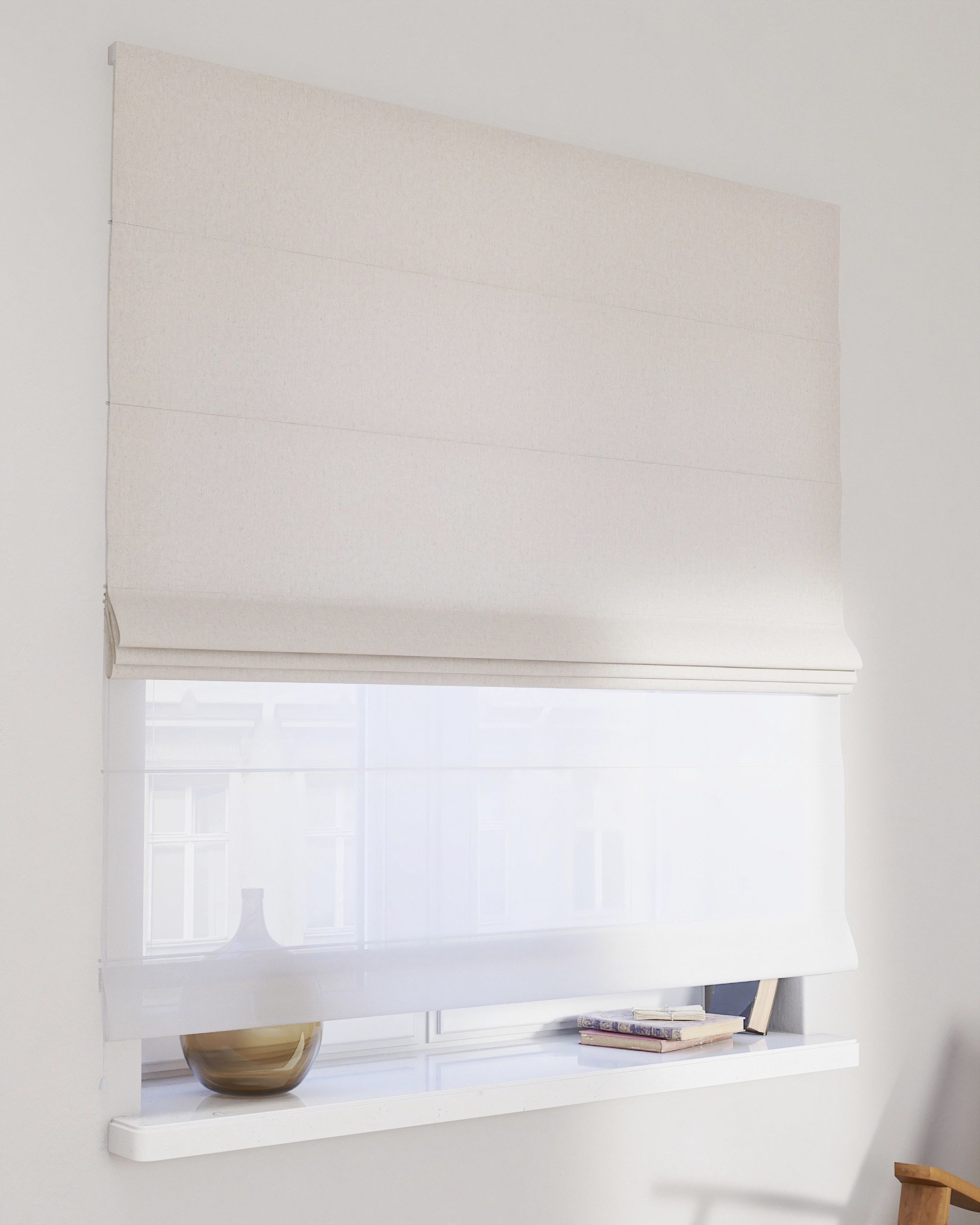 Doppelraffrollo Duo Farbe beige