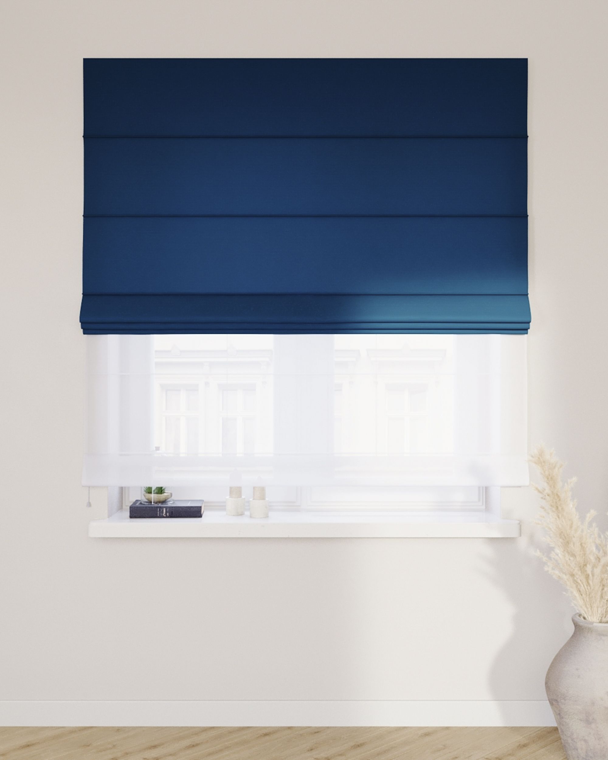 Doppelraffrollo Duo Farbe dunkelblau (hover)
